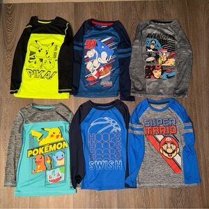 Jumping Beans Boys Active Long Sleeve Shirt Bundle Size 6